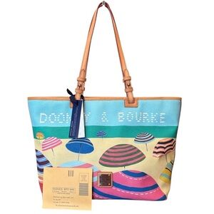 Dooney & Bourke Beach Umbrella Large Leisure Shopper PRISTINE